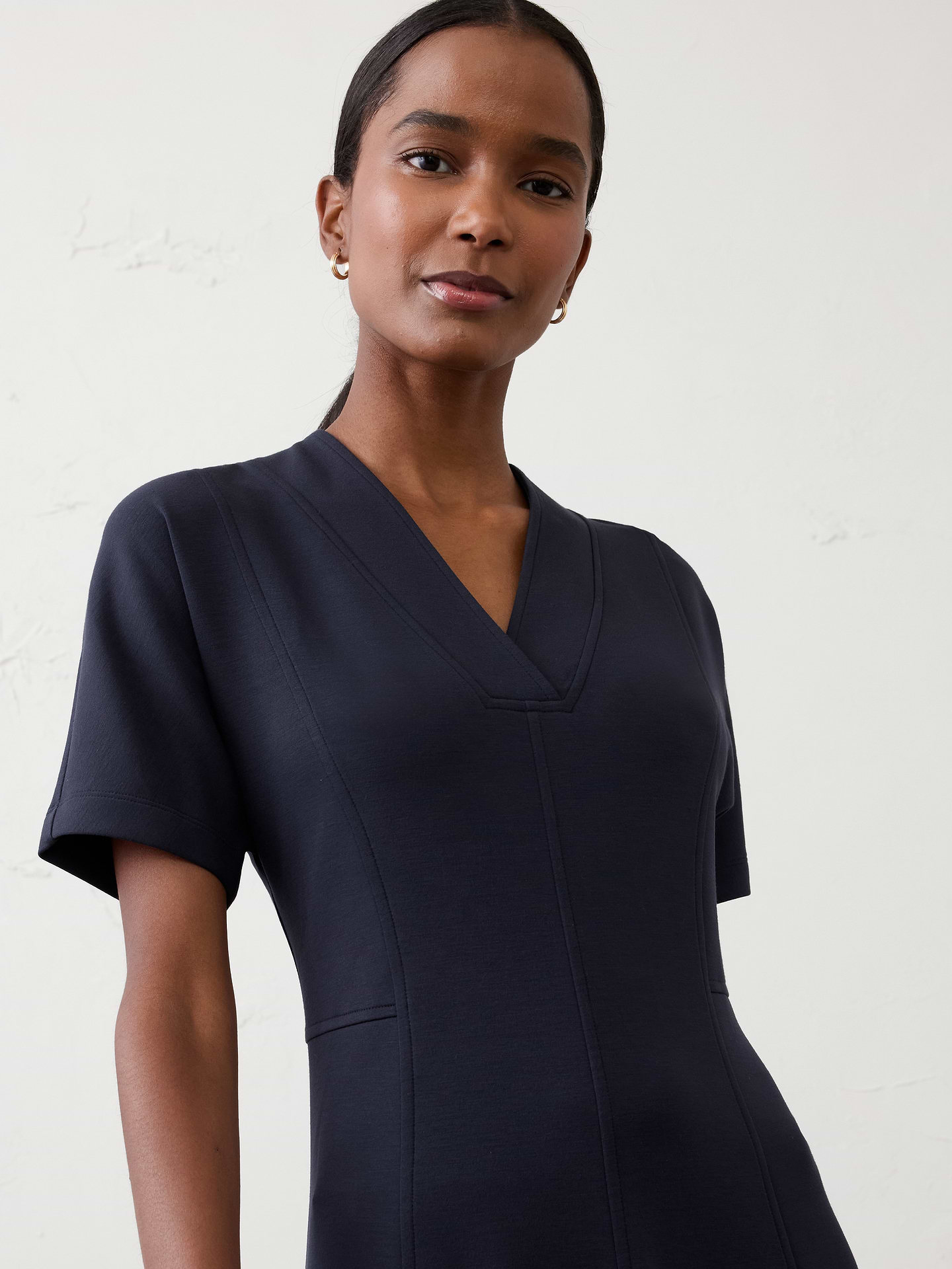 Image number 3 showing, Soft Touch V-Neck Midi Dress
