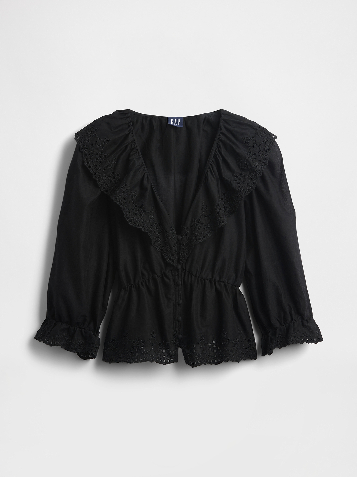 トップス EJ sheyang FRONT RUFFLE V-NECK HOODIE Ruffle Collar V-Neck Top | Gap