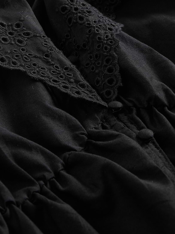 Ruffle Collar V-Neck Top