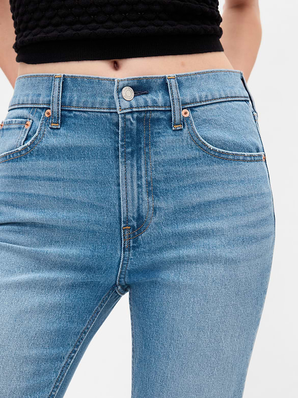 High Rise ’90s Slim Straight Crop Jeans