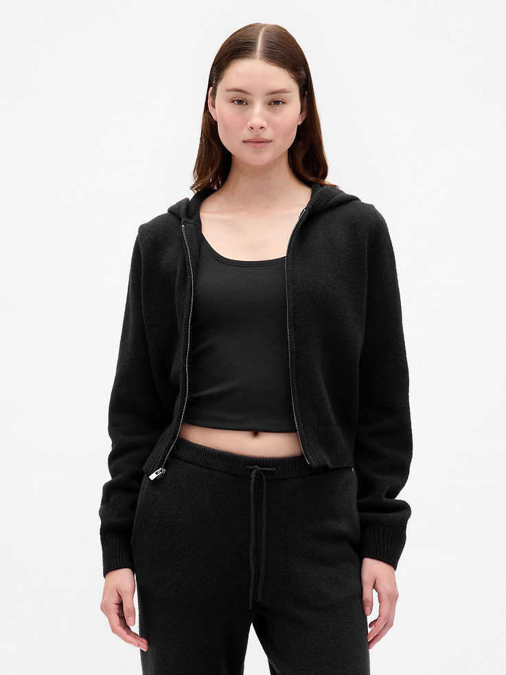 Image number 1 showing, CashSoft Sweater Zip Hoodie
