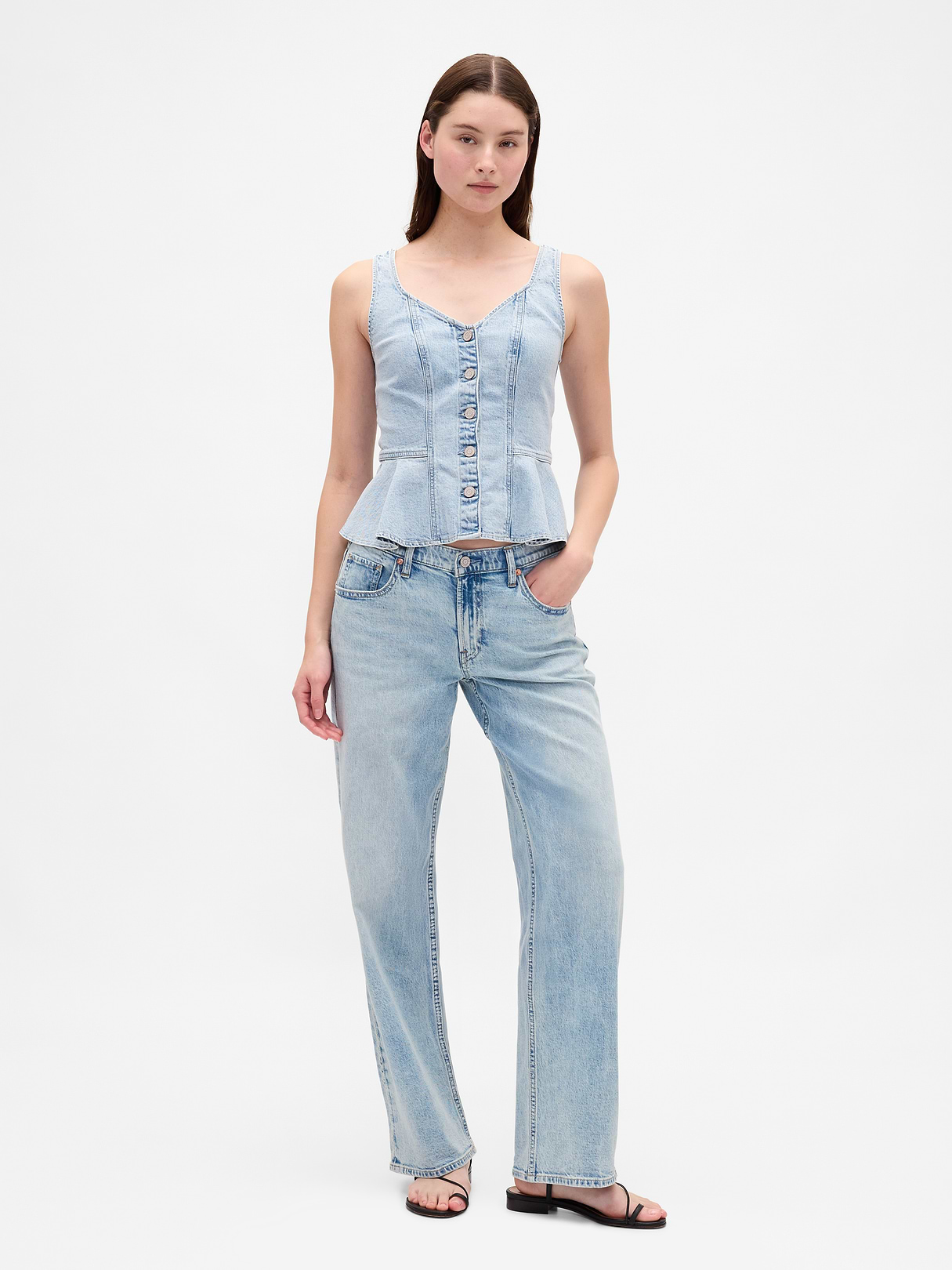 Low Rise '90s Loose Jeans - Light blue indigo by Gap