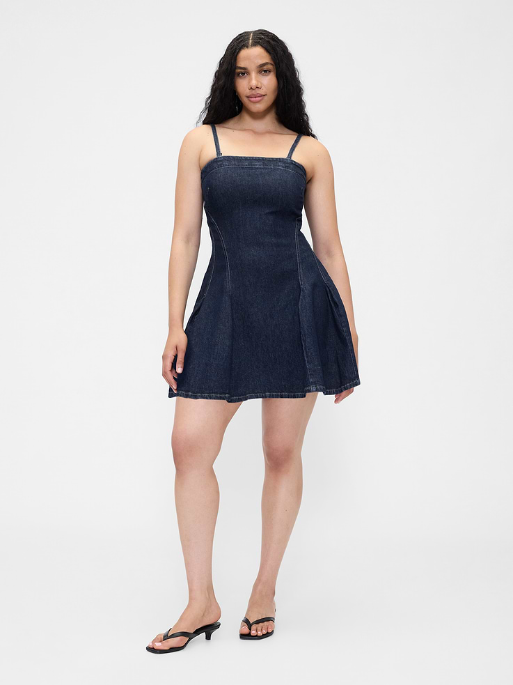 Image 4 of 7, Denim Mini Dress