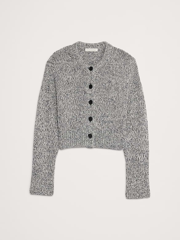 Cotton Cropped Cardigan