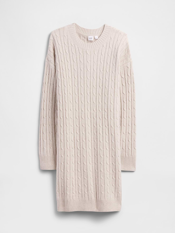 Image 6 of 6, CashSoft Relaxed Crewneck Sweater Mini Dress