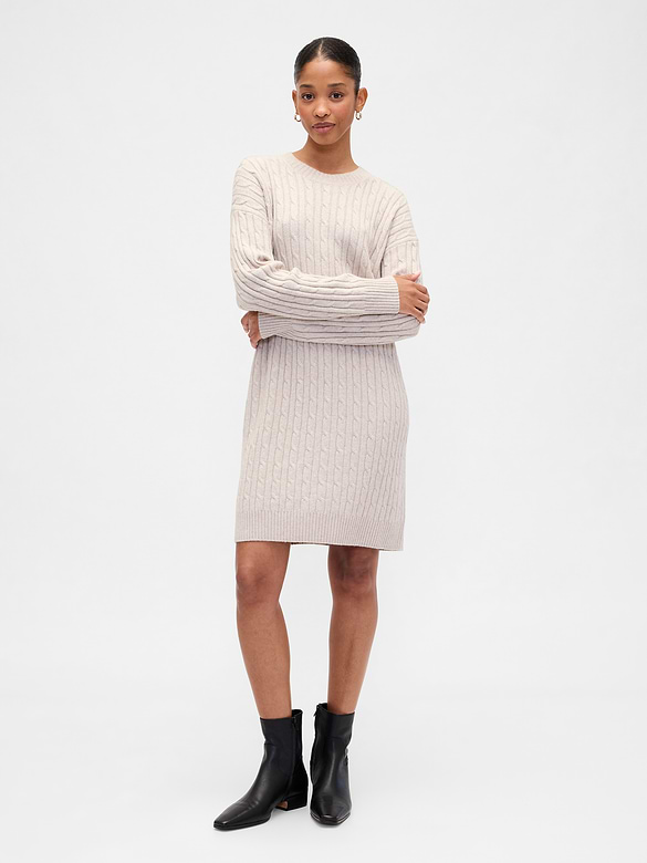 CashSoft Relaxed Crewneck Sweater Mini Dress
