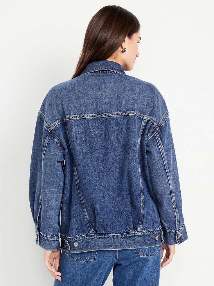 Image number 2 showing, Oversized Jean Trucker Jacket