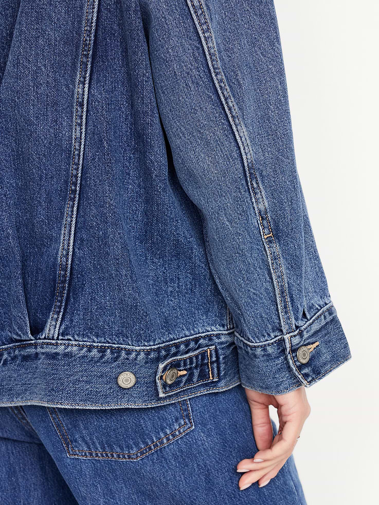 Image number 5 showing, Oversized Jean Trucker Jacket