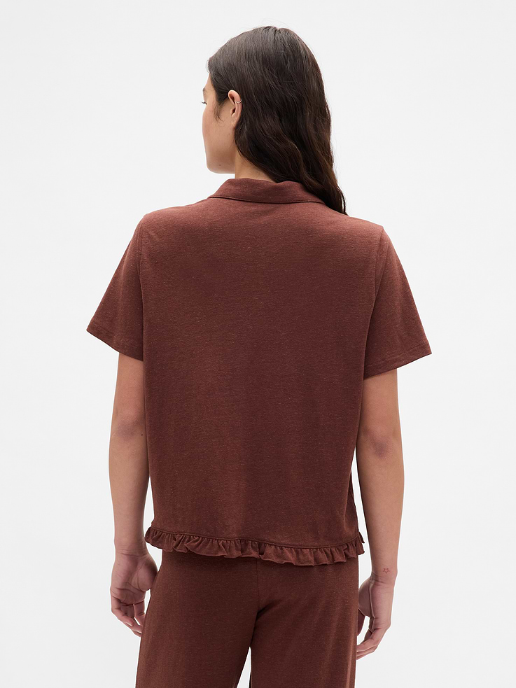 Image number 3 showing, Ruffle PJ Shirt
