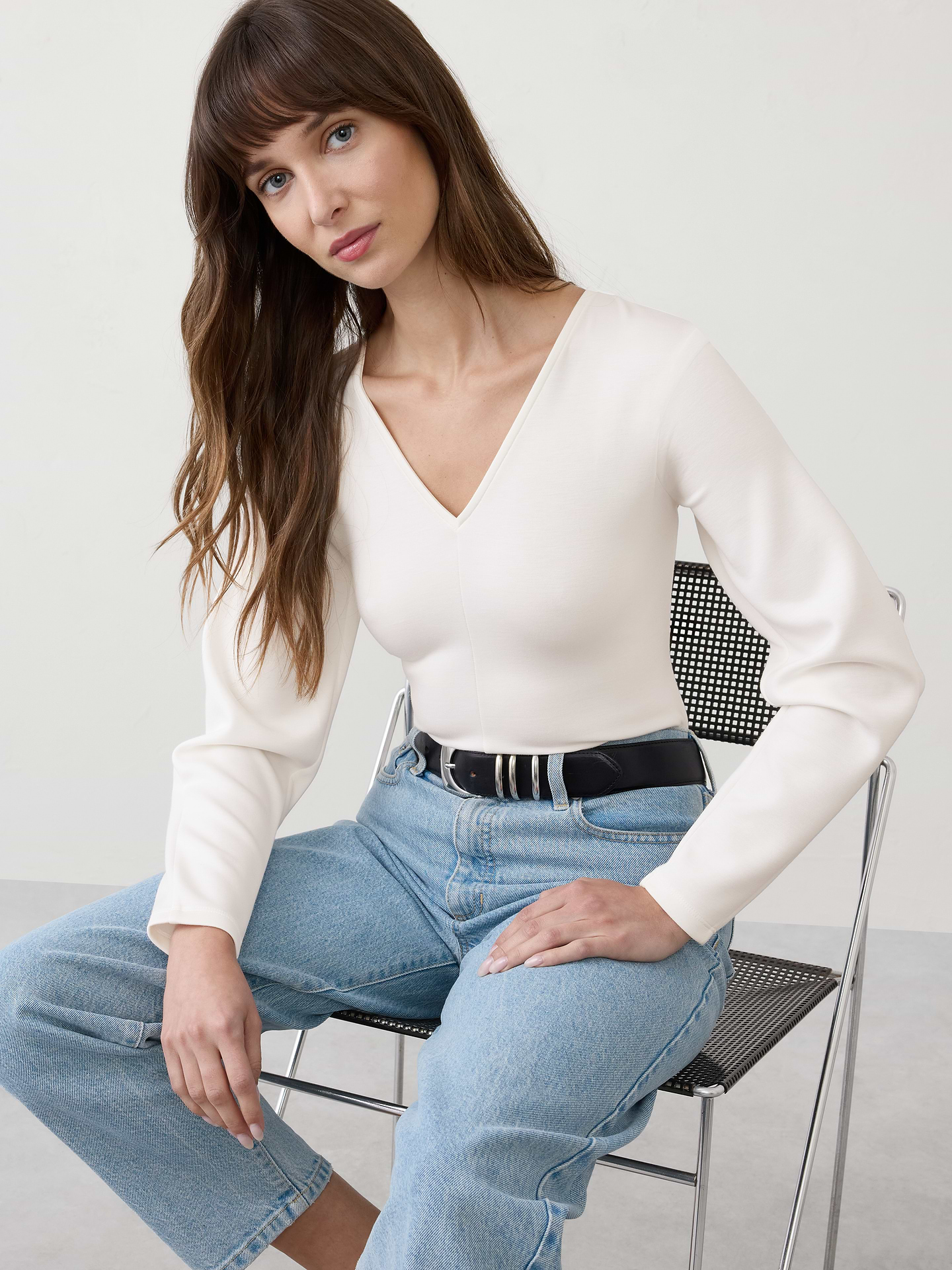 Image number 1 showing, Soft Touch Seamed Top