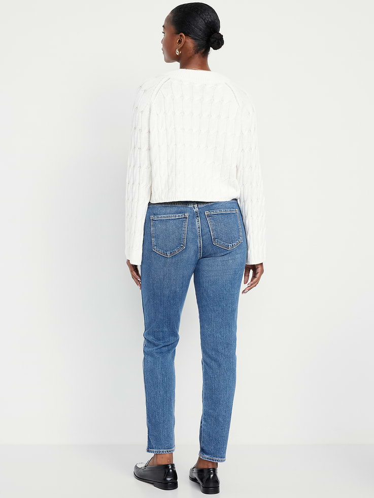Image number 3 showing, Curvy High-Waisted Vintage Slim Jeans