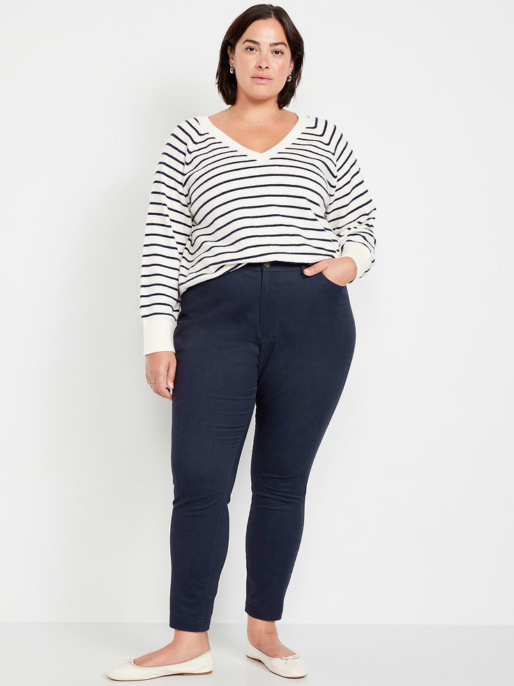 Image number 8 showing, High-Waisted Uniform Skinny Pants