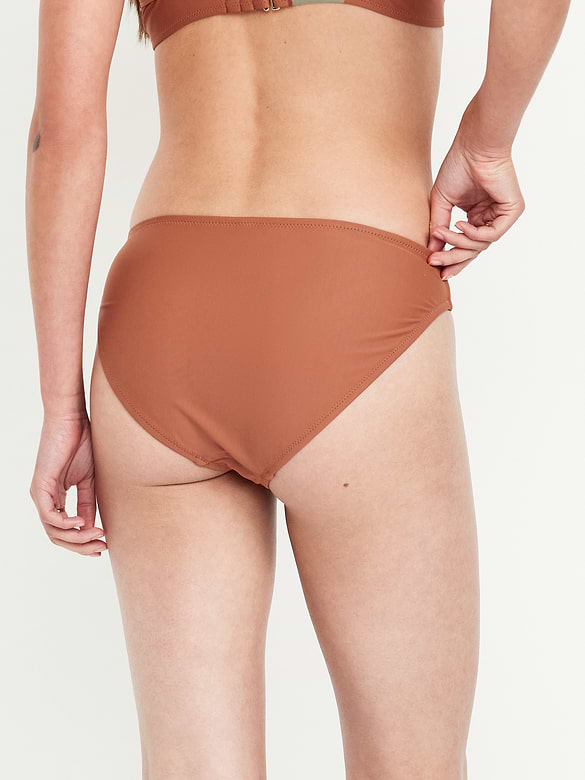 Mid-Rise Bikini Swim Bottoms