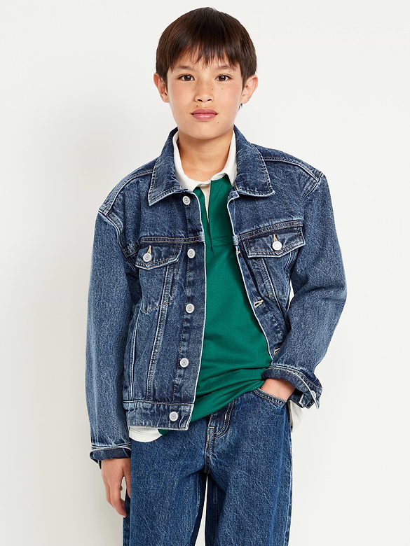 Non-Stretch Jean Trucker Jacket for Boys
