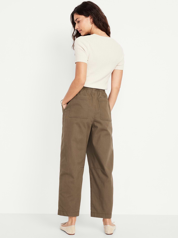 Image number 3 showing, High-Waisted Barrel Ankle Pants