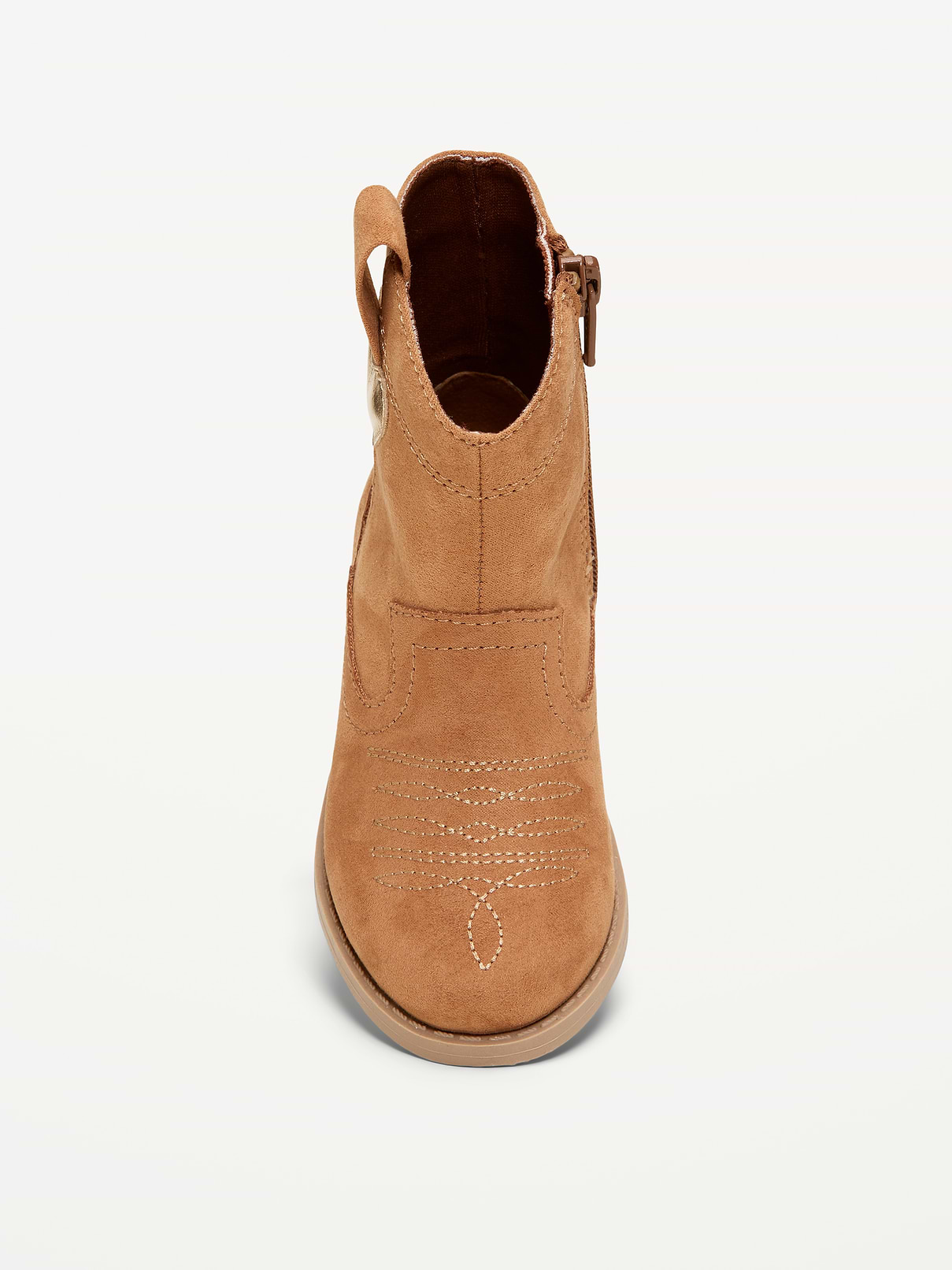 Image number 2 showing, Faux-Suede Side-Zip Western Boots for Toddler Girls