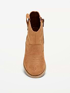 Image number 2 showing, Faux-Suede Side-Zip Western Boots for Toddler Girls