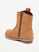 Image number 3 showing, Faux-Suede Side-Zip Western Boots for Toddler Girls