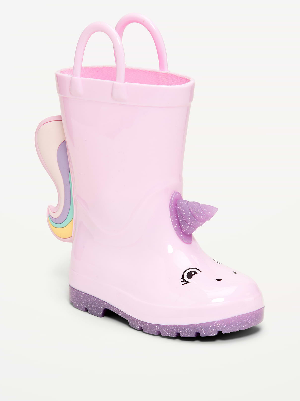 Image number 1 showing, Tall Unicorn-Graphic Rain Boots for Toddler Girls