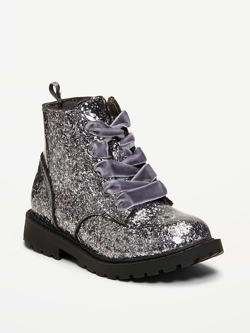 Glitter Glitter Side-Zip Combat Boots for Toddler Girls on clearance at Old Navy — 58% off