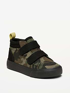 Image number 1 showing, Double Secure-Strap High-Top Sneakers for Toddler Boys