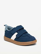 Image number 1 showing, Double Secure-Strap Faux-Suede Sneakers for Toddler Boys