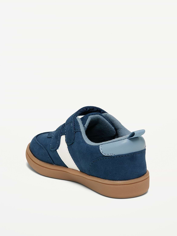 Double Secure-Strap Faux-Suede Sneakers for Toddler Boys
