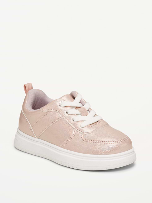 Shiny Shiny Faux-Leather Sneakers for Toddler Girls on clearance at Old Navy — 50% off