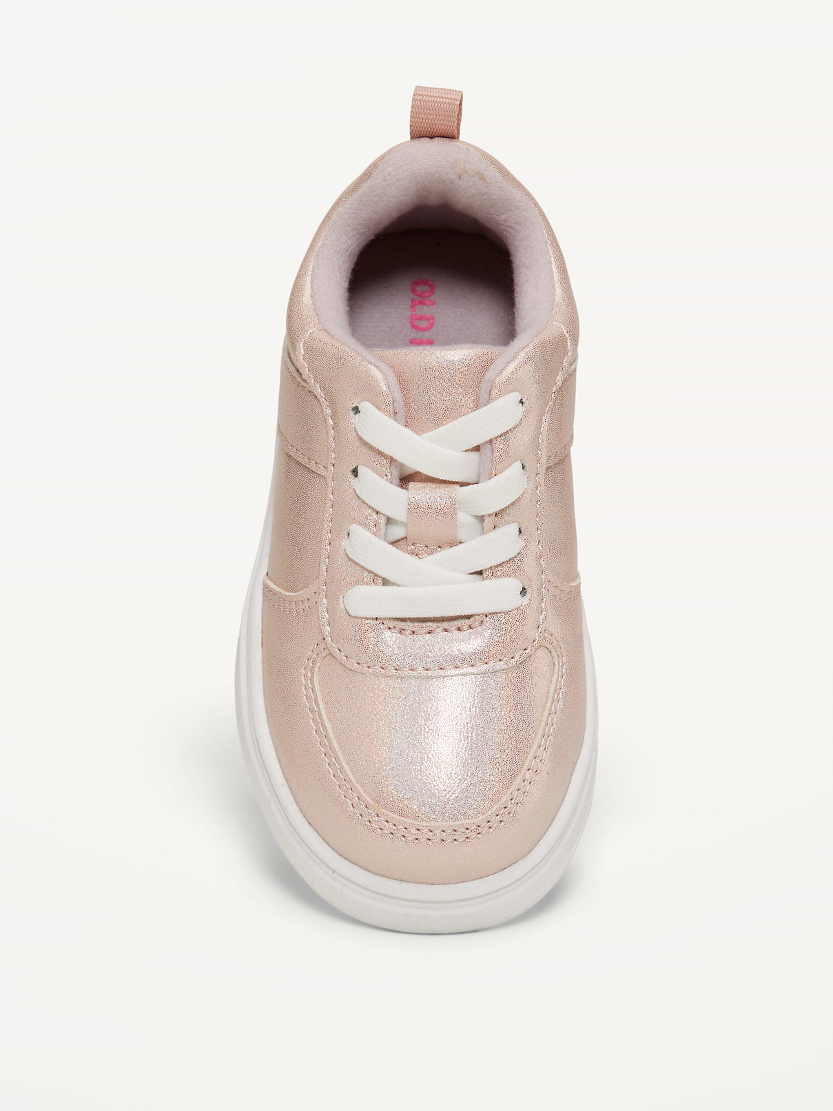 L'image numéro 2 présente Espadrilles à enfiler en similicuir scintillant pour toute-petite fille