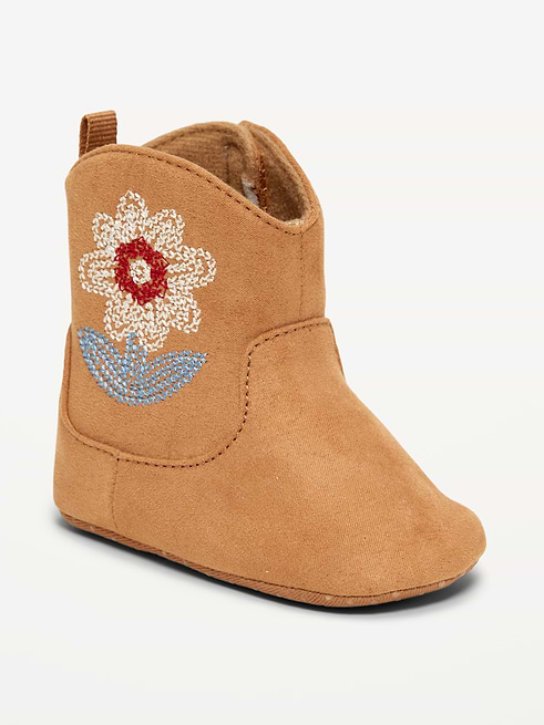 Faux Faux-Suede Embroidered Western Booties for Baby on clearance at Old Navy — 63% off