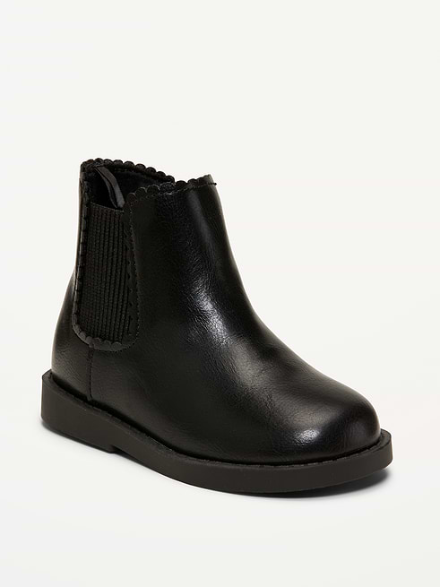 Faux Faux-Leather Chelsea Boots for Toddler Girls on clearance at Old Navy — 61% off