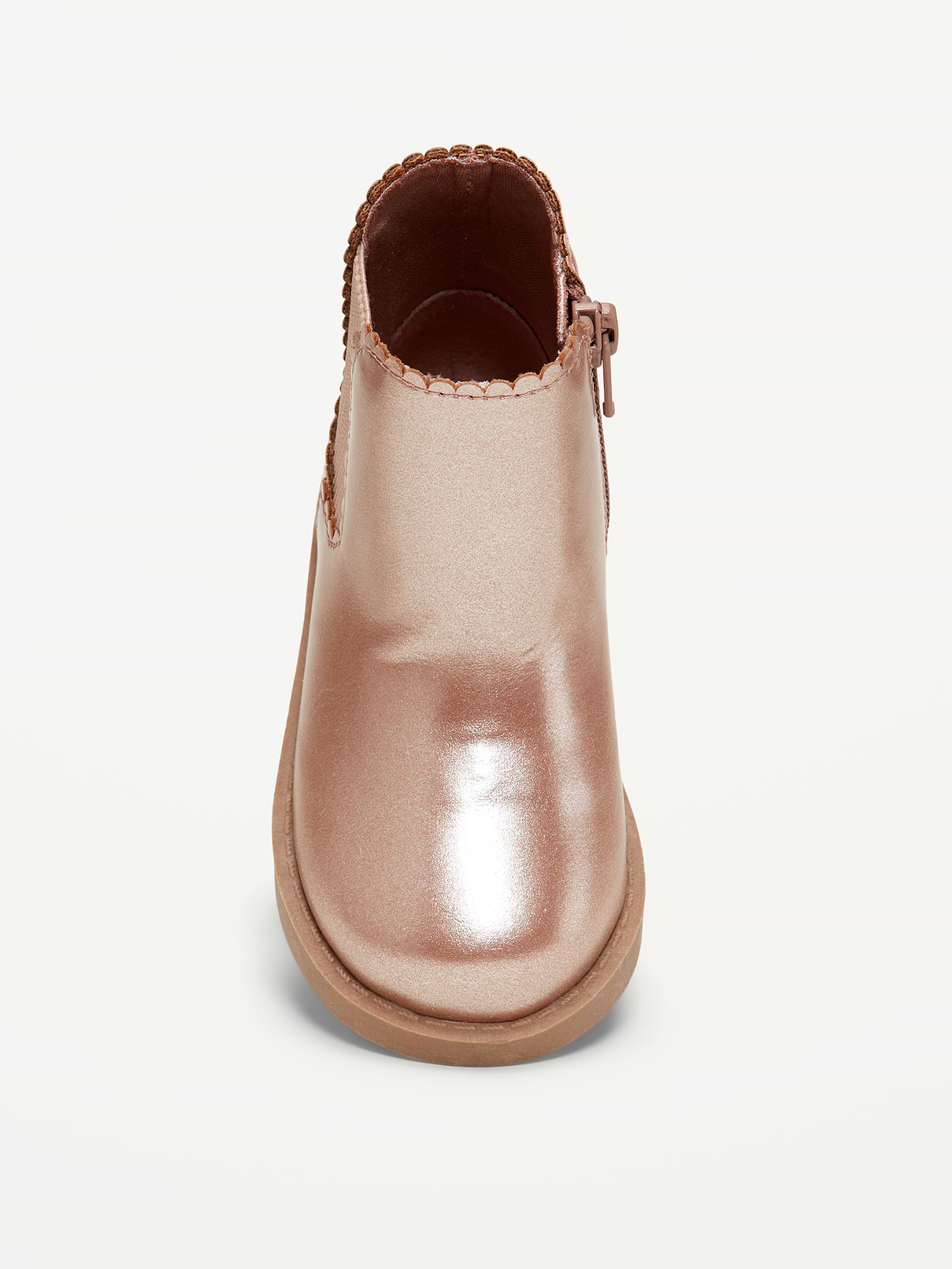 Image number 2 showing, Shiny Faux-Leather Chelsea Boots for Toddler Girls