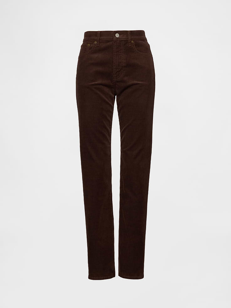 Image number 7 showing, High Rise Corduroy '90s Slim Straight Jeans