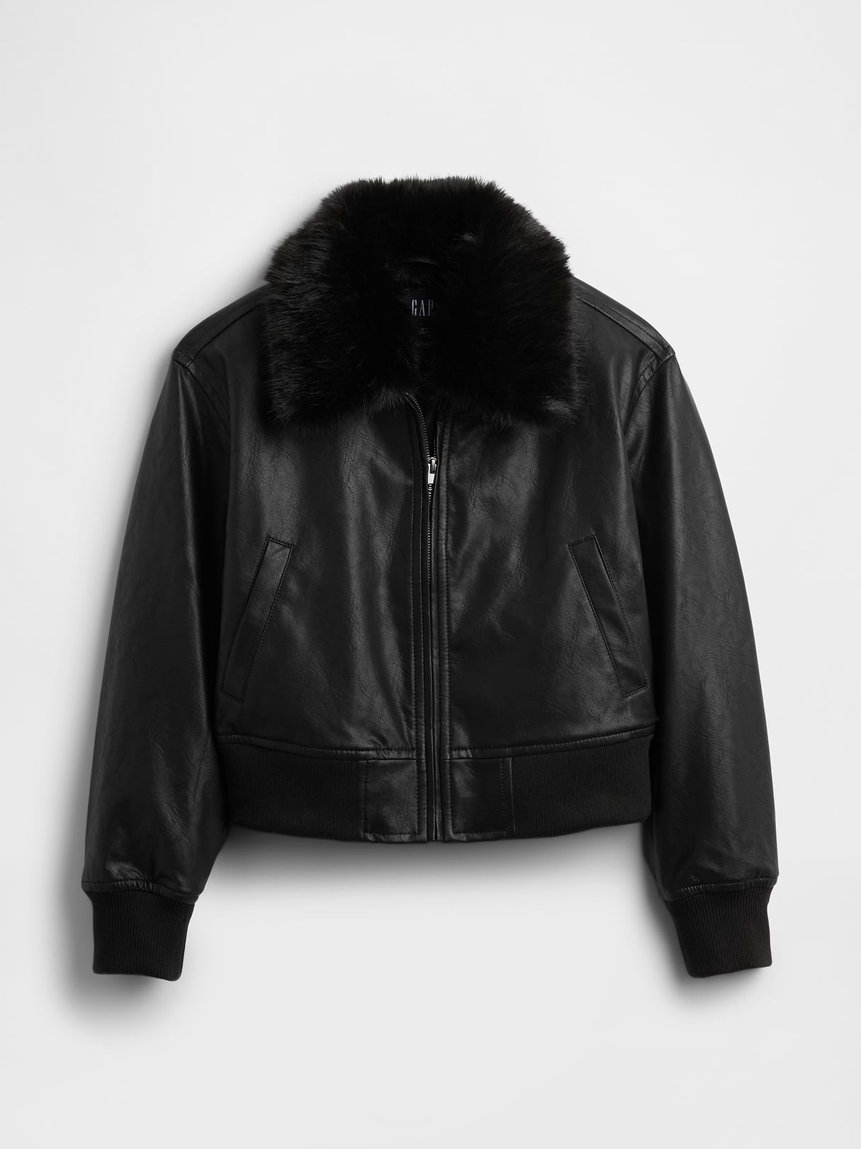 Vegan Leather Bomber Jacket | Gap