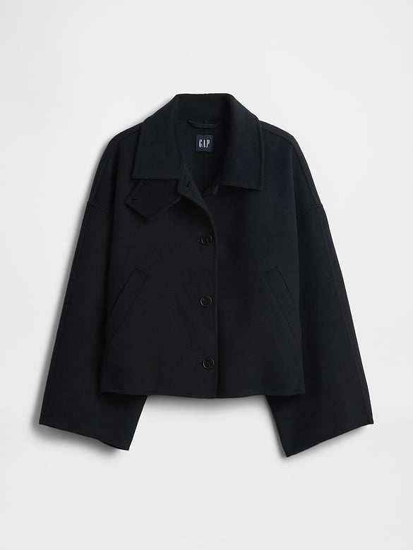 Wool-Blend Swing Jacket