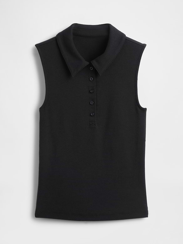 Modern Polo Crop Tank Top