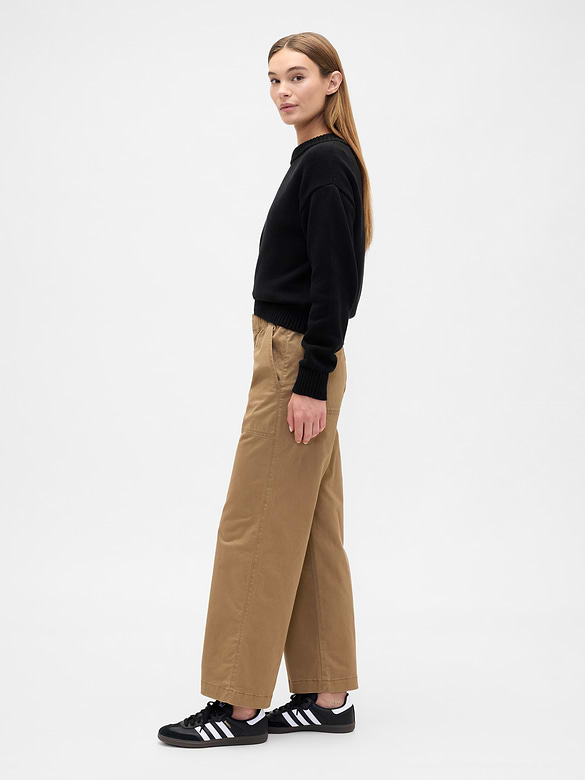 High Rise Easy Wide-Leg Khakis