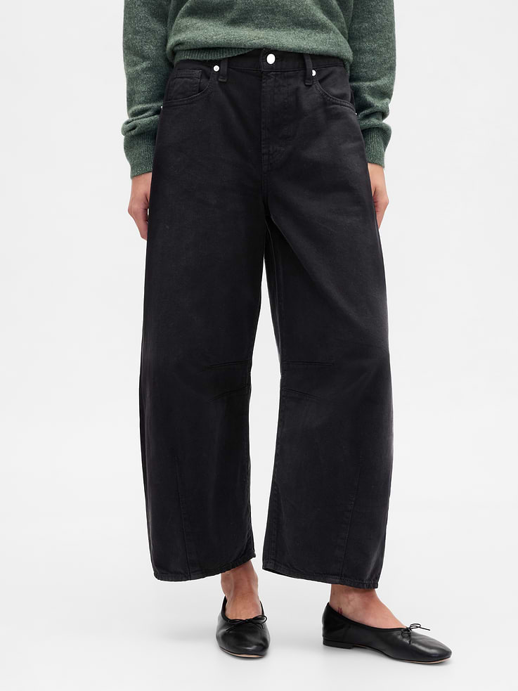 Image 2 of 7, High Rise Horseshoe Crop Jeans