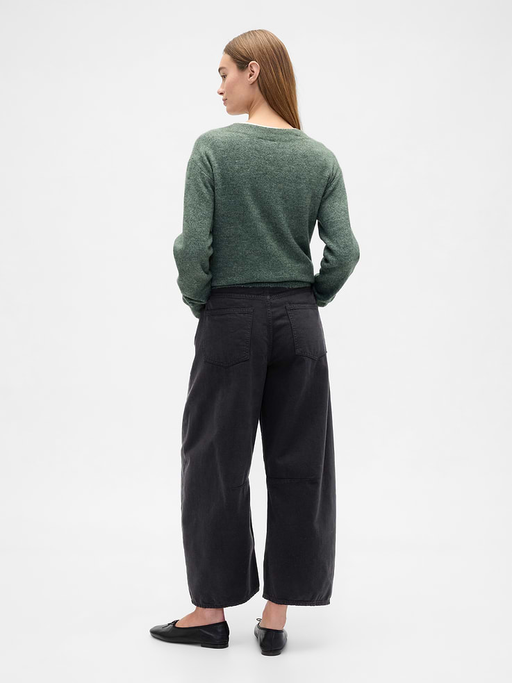 Image 4 of 7, High Rise Horseshoe Crop Jeans