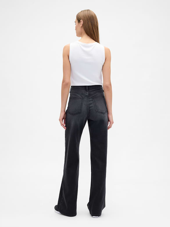 High Rise Wide-Leg Sweatpant Jeans