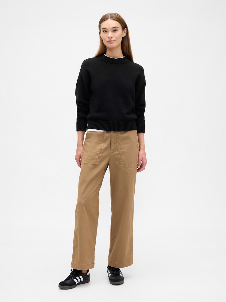 Image 1 of 8, This product is part of our Washwell program, which uses at least 20% less water as compared with conventional wash methods. We’ve saved over a billion liters of water through Washwell since 2016., Stretch twill weave., Hook and bar closure at elasticized waist, zip fly., Front utility pockets, patch pockets at back., This product was made in a factory that invests in gender equity and women’s empowerment through RISE. Learn more at, Product #513891
