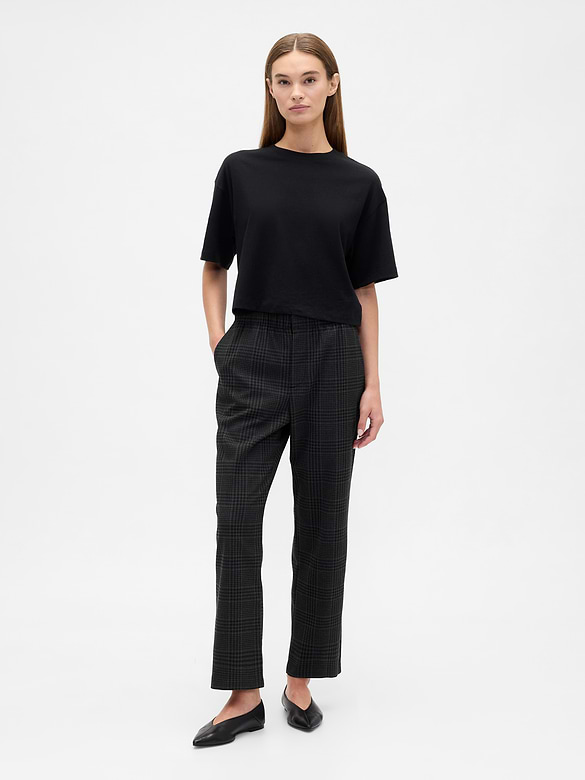 Recycled High Rise Straight-Leg Pants