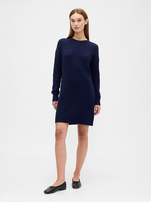 gap waffle knit dress CashSoft Relaxed Crewneck Sweater Mini PRINT DRESSES