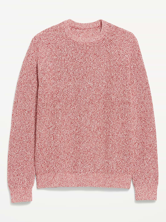Crew-Neck Shaker-Stitch Sweater