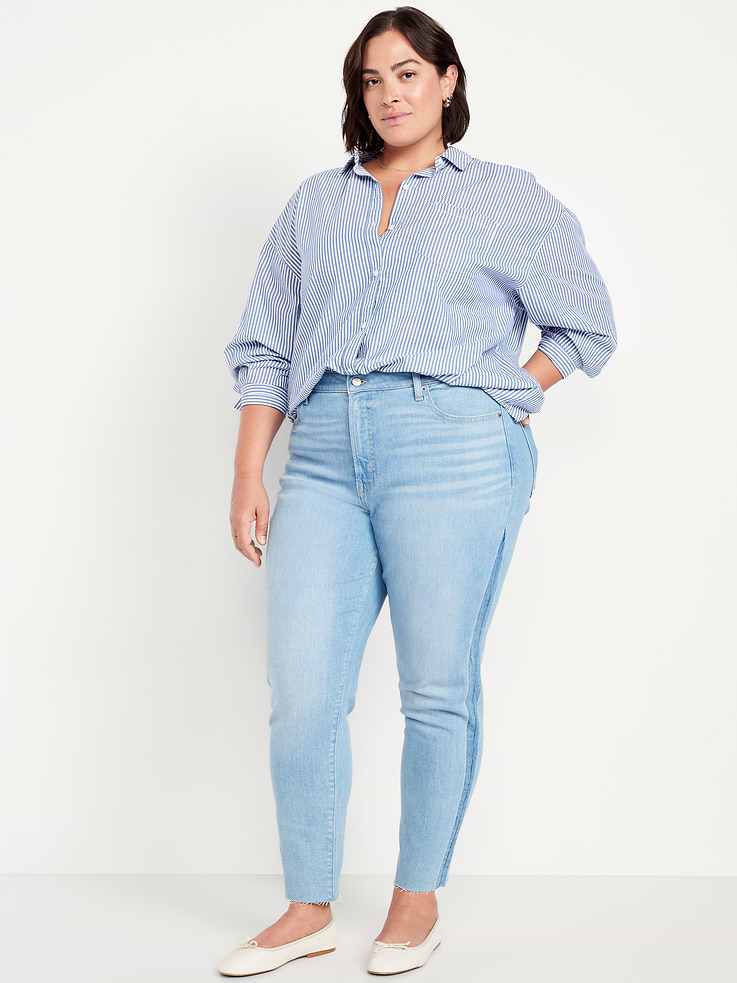 Image number 7 showing, High-Waisted OG Straight Cut-Off Ankle Jeans