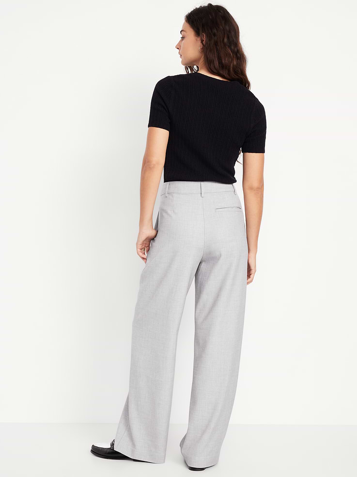 Image number 3 showing, Extra High-Waisted Taylor Wide-Leg Trouser Pants