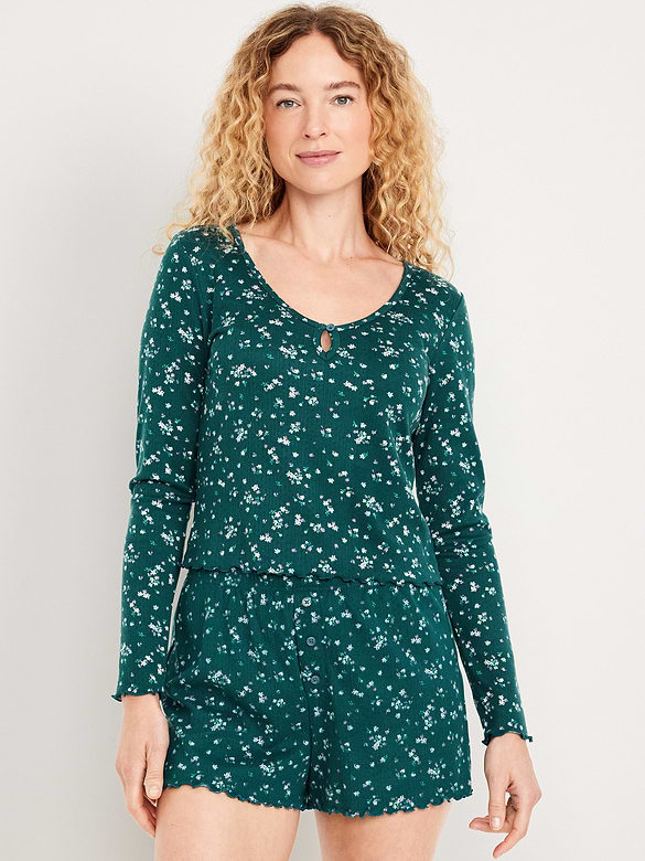 Cozy Ribbed Pajama Top