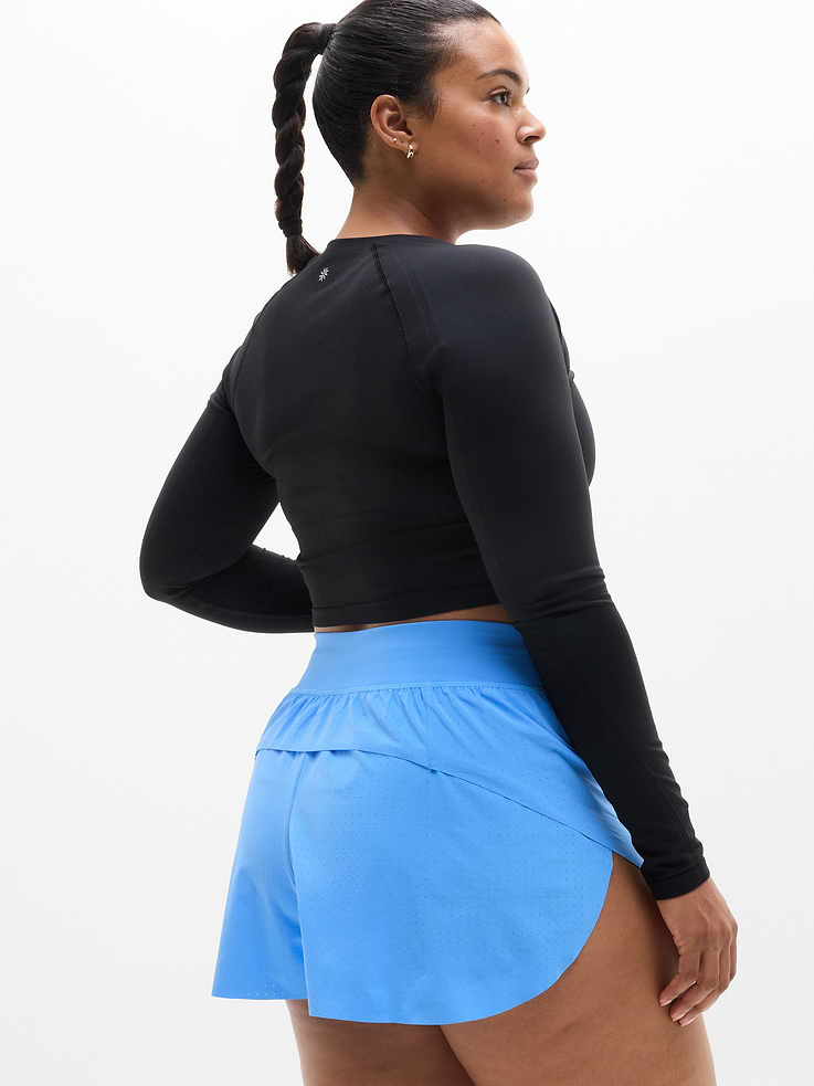 Image number 8 showing, Glide Ultra High Rise Perforated Run Short