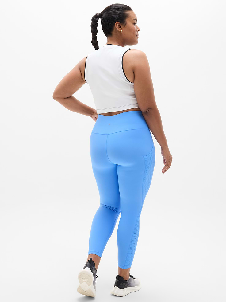 Image 7 of 7, Interval Stash High Rise Perforated 7/8 Legging