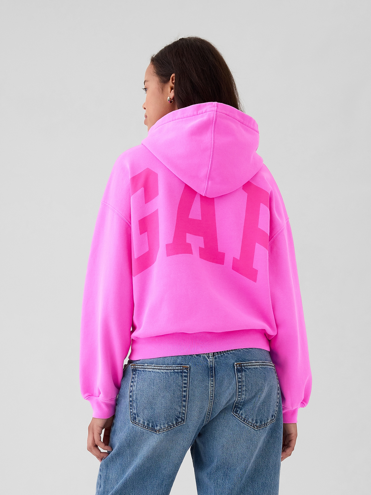 VintageSoft Crop Logo Hoodie | Gap